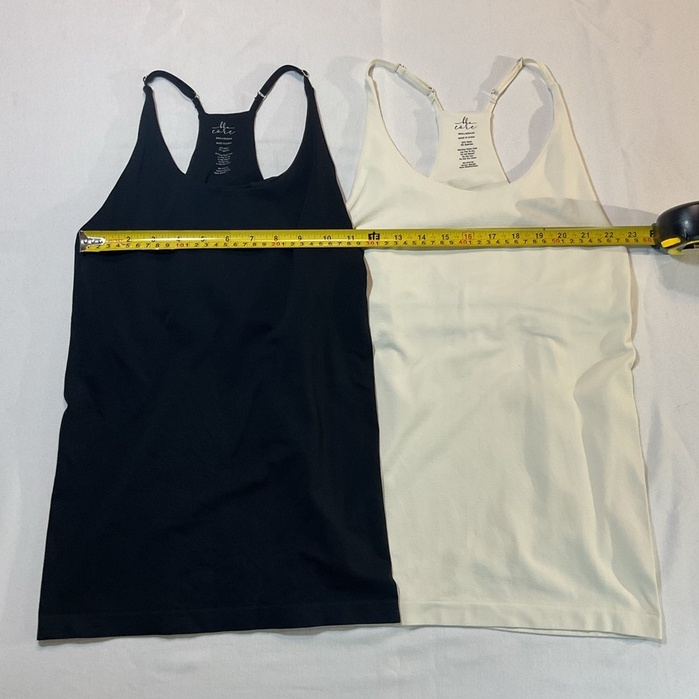 BKE Core (2x Bundle) Womens 1 Black & 1 White Spagetti Strap Tank, Size Small - Picture 5 of 9